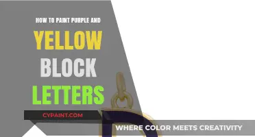 Mastering Vibrant Block Letters: Painting Purple and Yellow with Precision