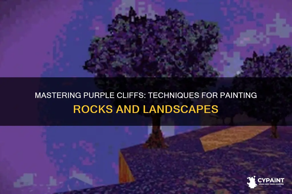how to paint purple cliffs and rocks
