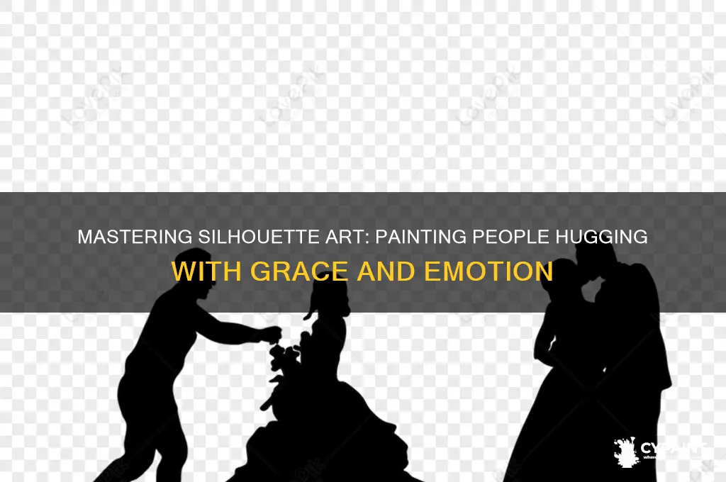 how to paint pwople higging in silouett