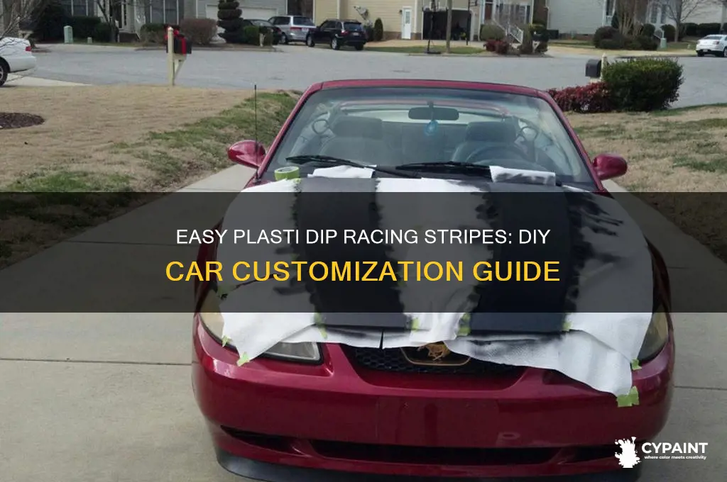 how to paint racing stripes with plasti dip