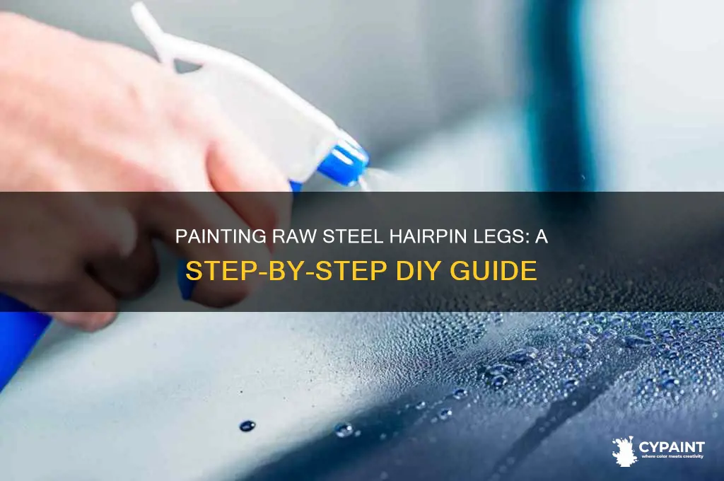 how to paint raw steel hairpin legs