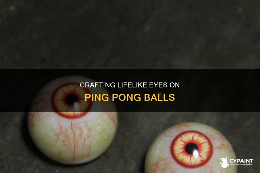 how to paint realistic eyeballs on ping pong balls