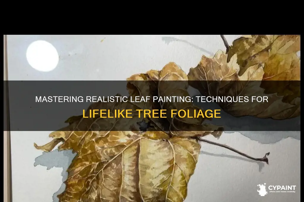how to paint realistic leaves on trees