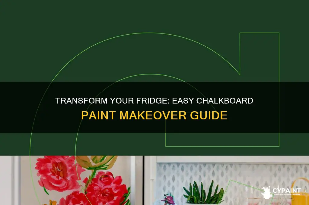 how to paint refrigerator with chalkboard paint