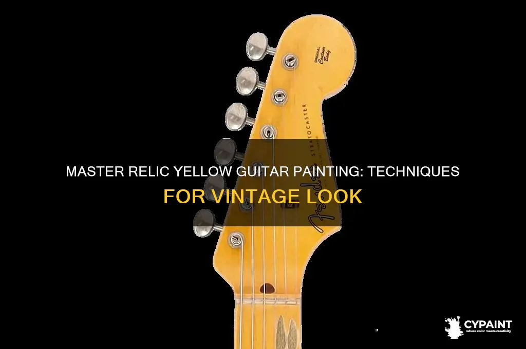 how to paint relic yellow on guitar