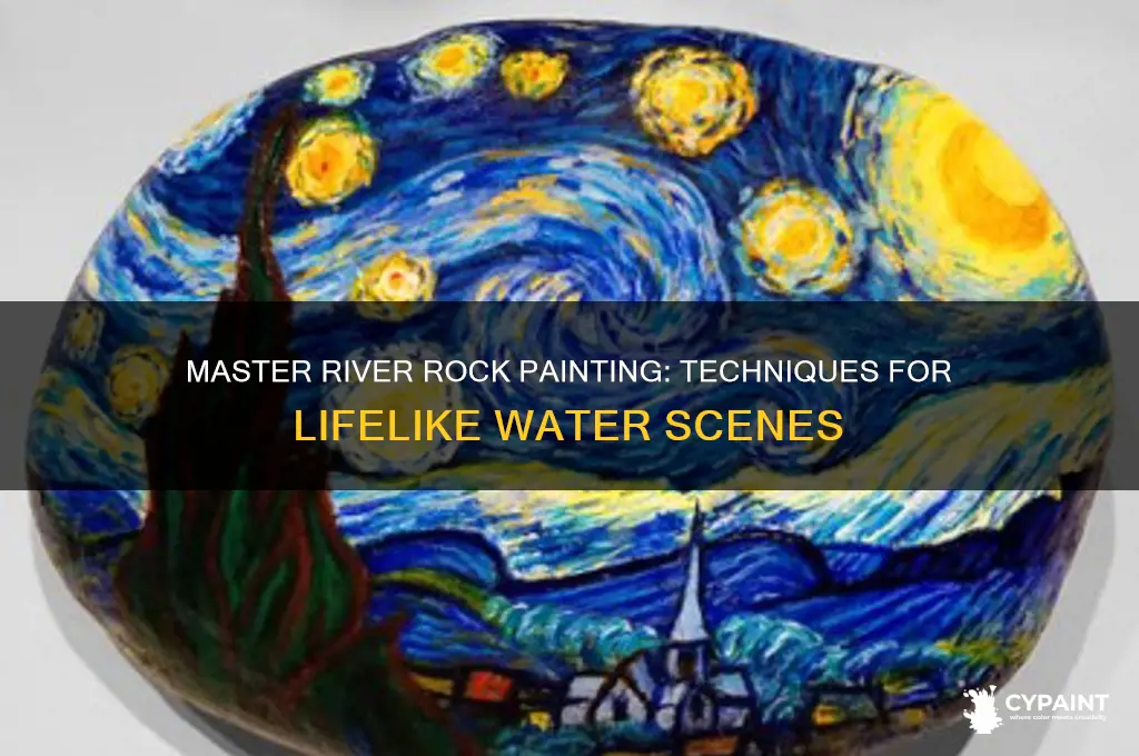how to paint rocks in a river