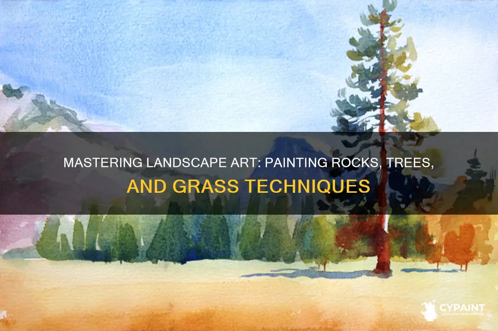 how to paint rocks trees and grass