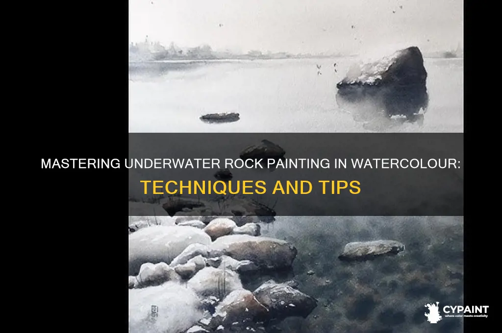 how to paint rocks underwater in watercolour
