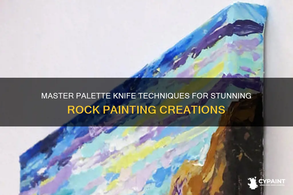 how to paint rocks with a palette knife
