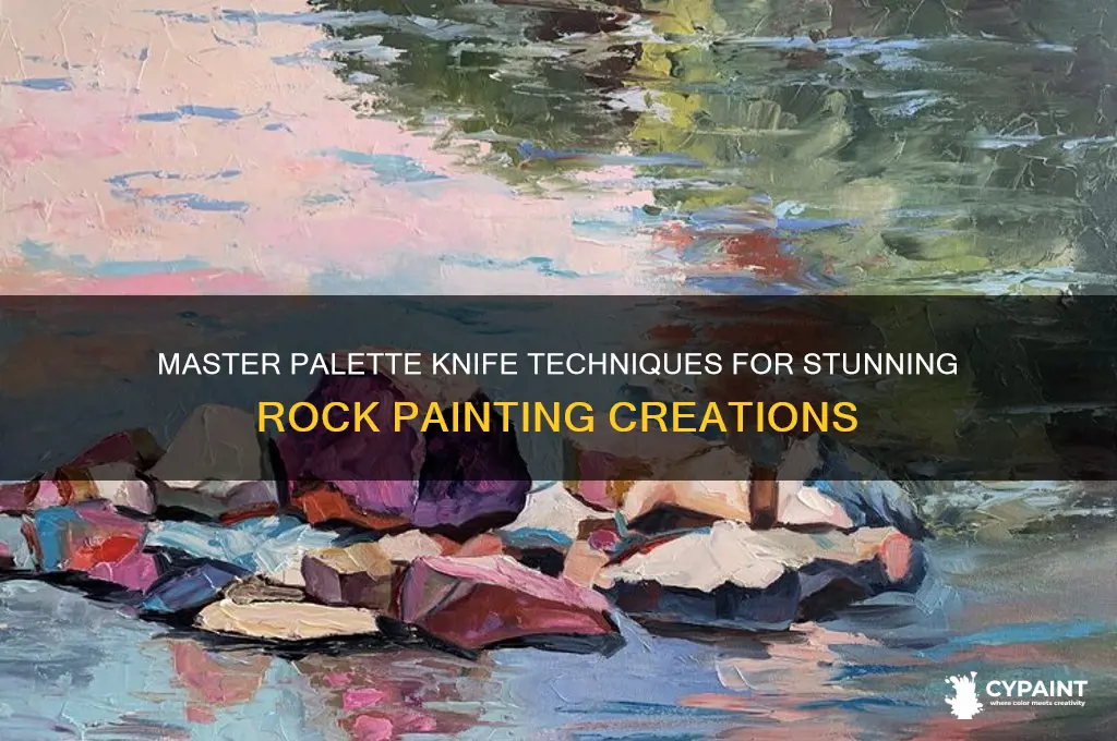 how to paint rocks with palette knife