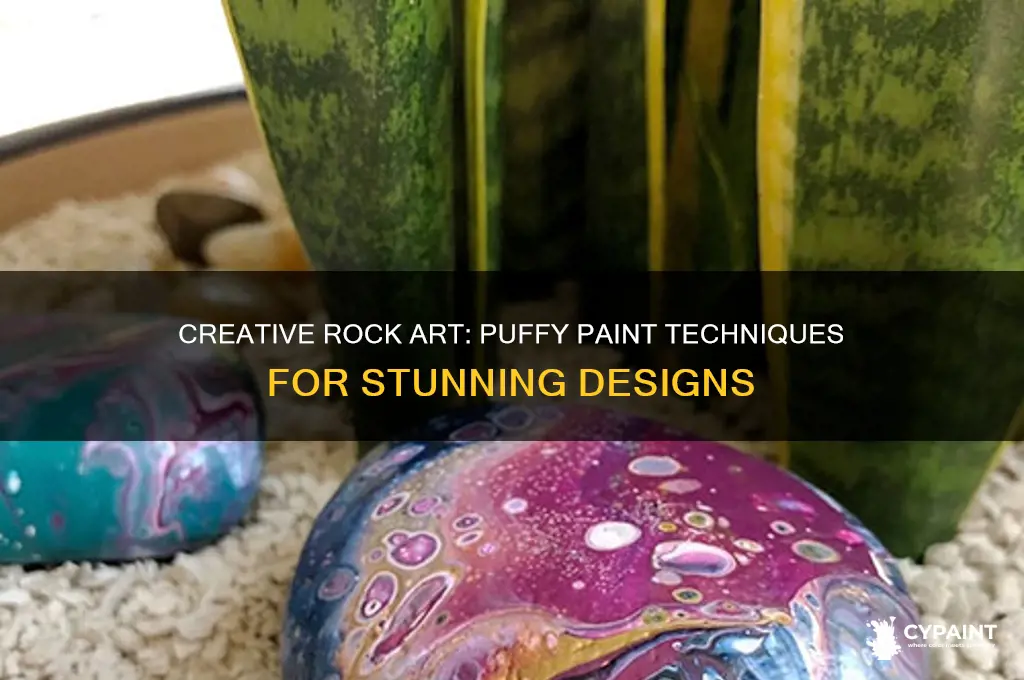 how to paint rocks with puffy paint