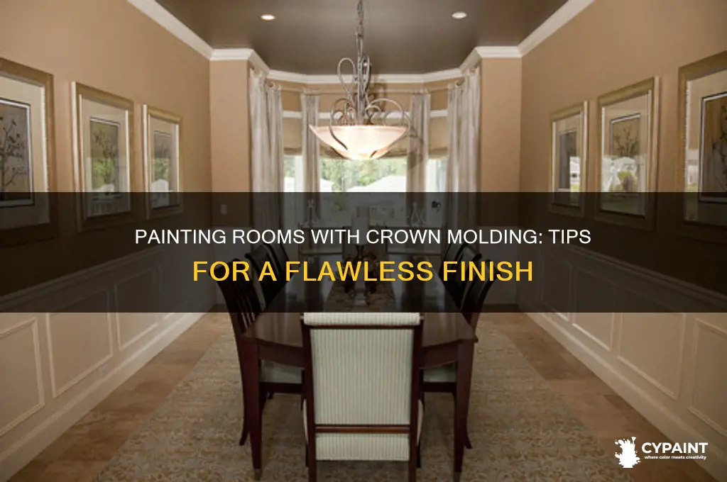 how to paint room with crown molding