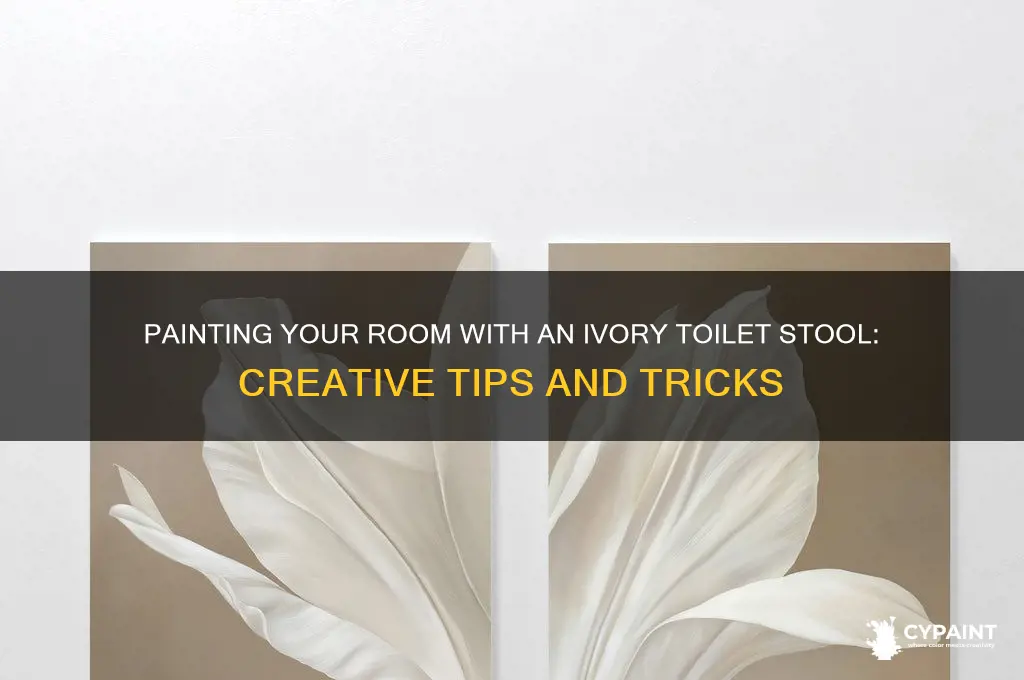 how to paint room with ivory toilet stool