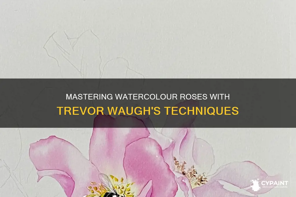 how to paint roses in watercolour by trevor waugh