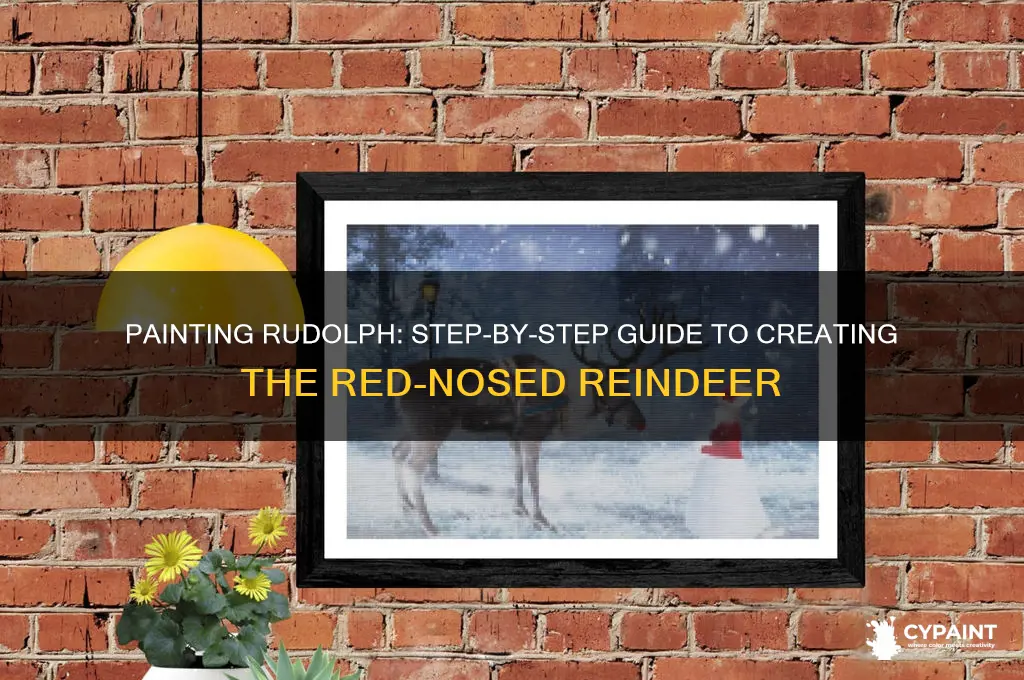 how to paint rudolph the red nosed reindeer