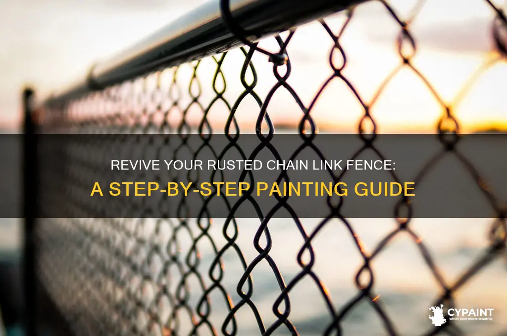 how to paint rusted chain link fence