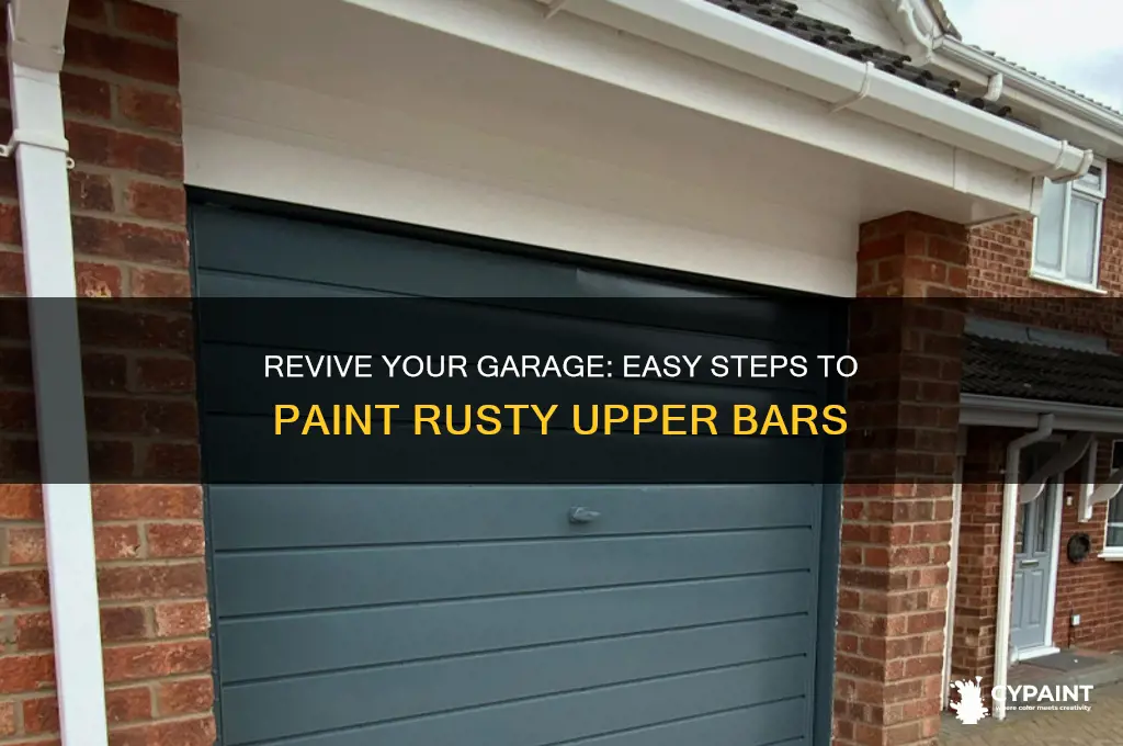 how to paint rusty garage upper bar