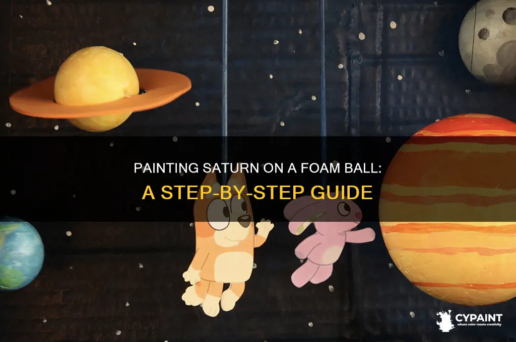 how to paint saturn on a foam ball