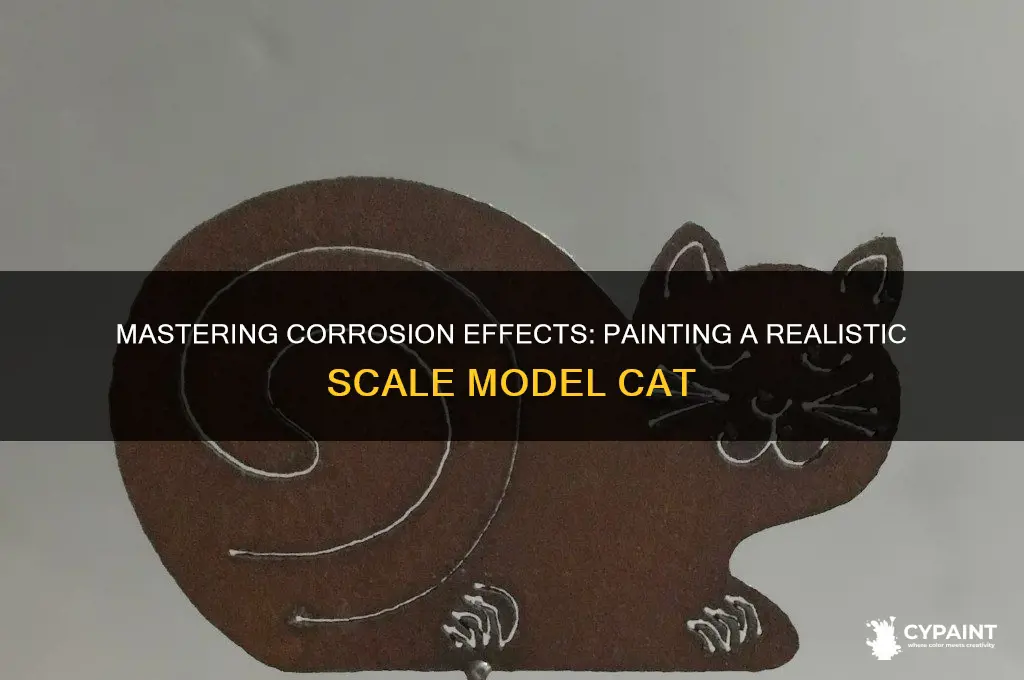 how to paint scale model cat with corrosion
