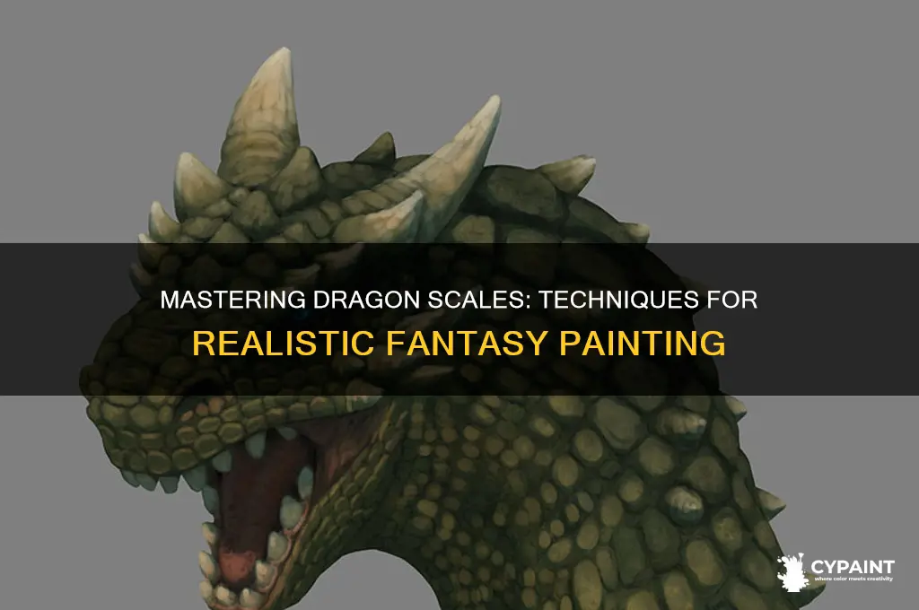 how to paint scales on a dragon