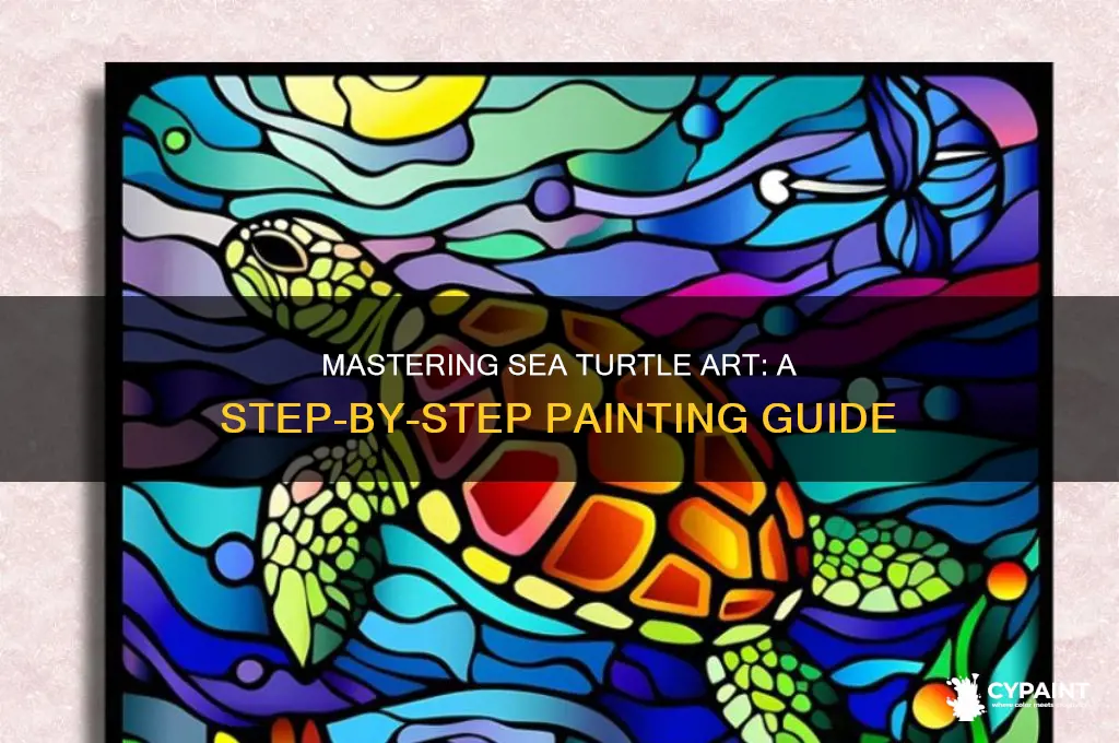 how to paint sea turtles step by step