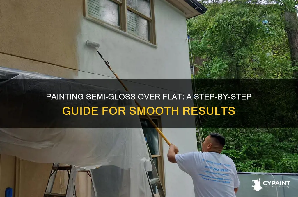 how to paint semi gloss over flat paint