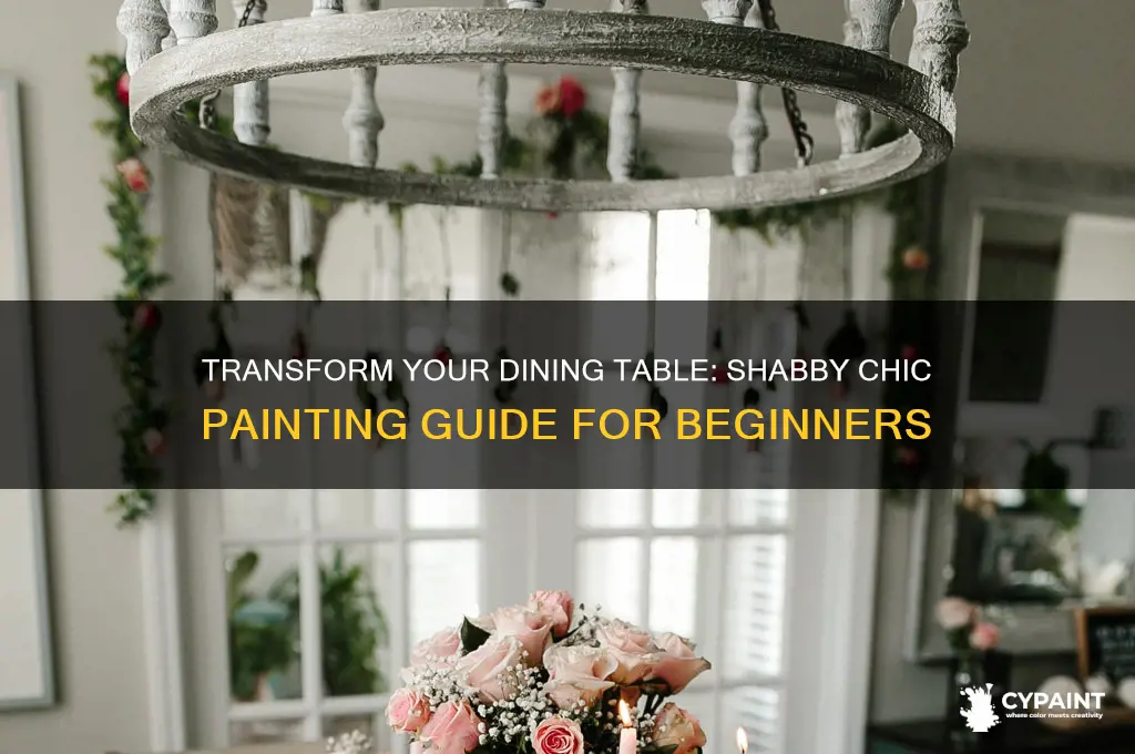 how to paint shabby chic dining table