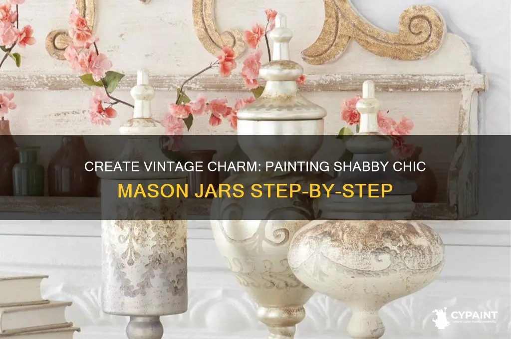 how to paint shabby chic mason jars