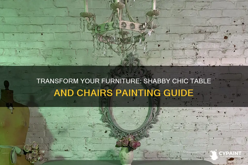 how to paint shabby chic table and chairs