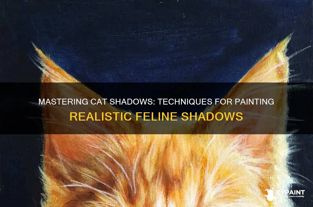how to paint shadow areas on a cat