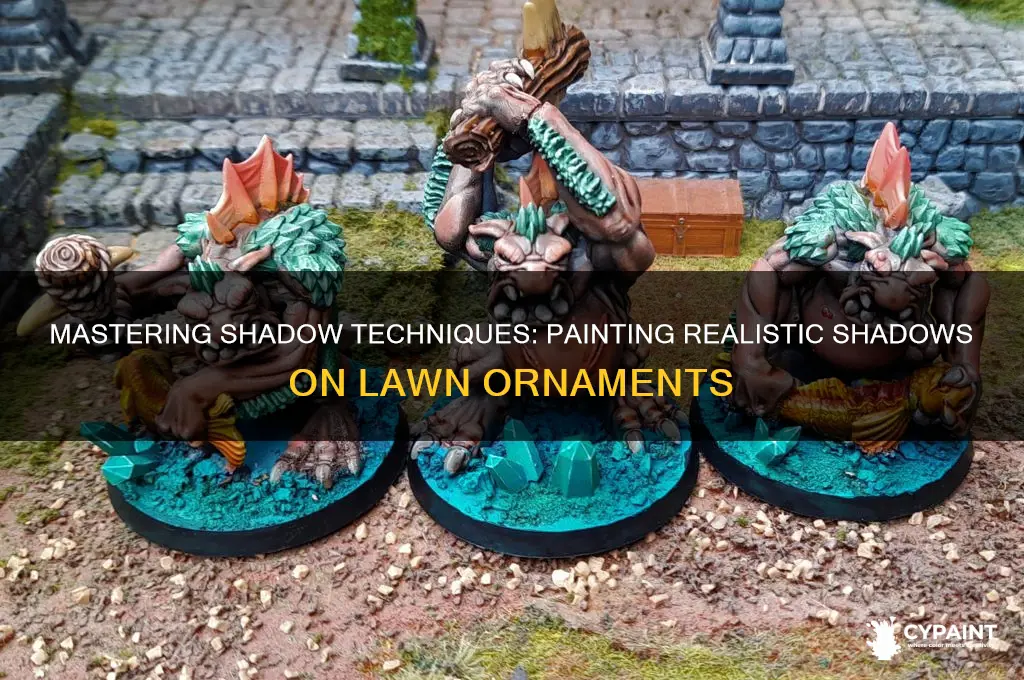 how to paint shadows on lawn ornaments