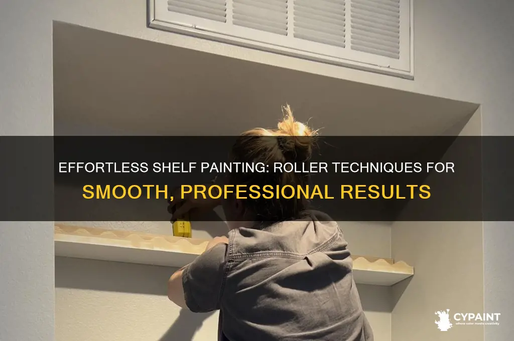 how to paint shelves with a roller