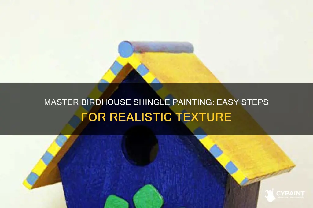 how to paint shingles on a birdhouse