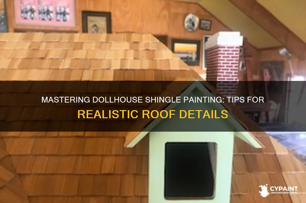 how to paint shingles on a dollhouse