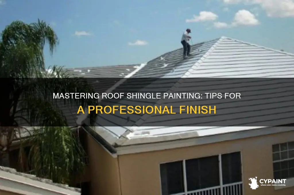 how to paint shingles on a roof