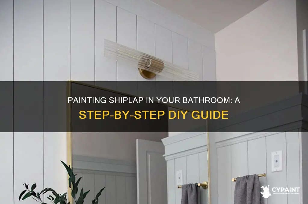 how to paint shiplap in a bathroom