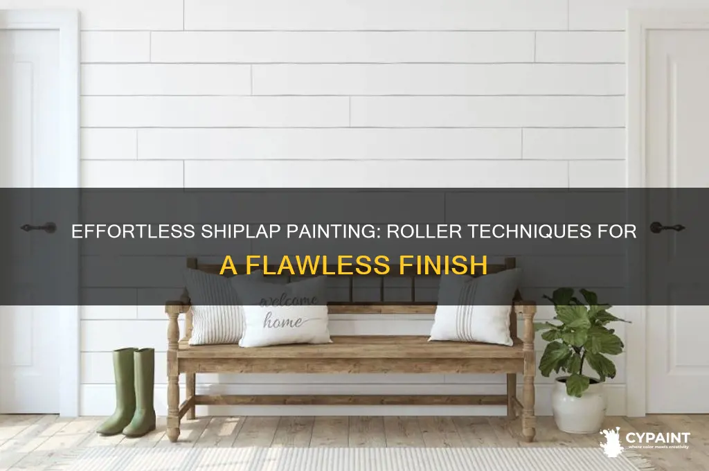 how to paint shiplap with a roller