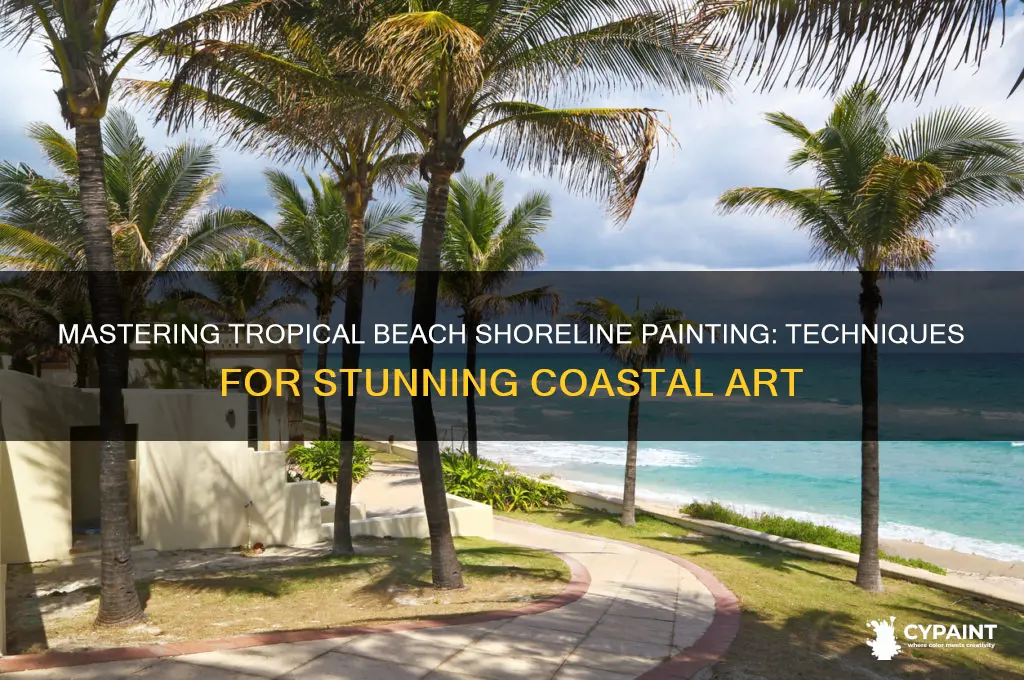 how to paint shoreline of tropical beach