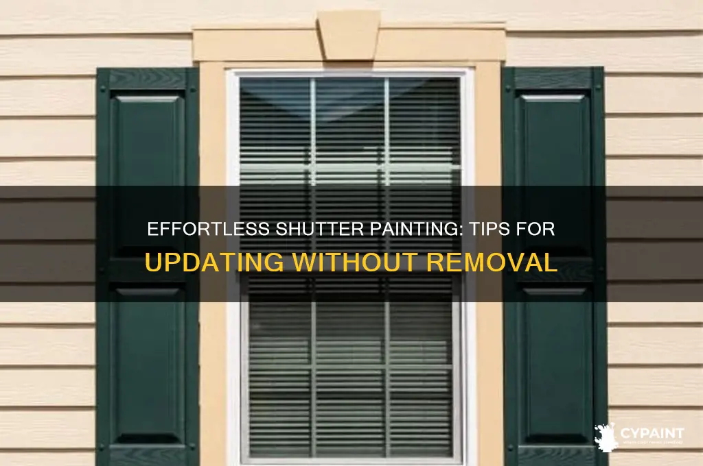 how to paint shutters without taking them down