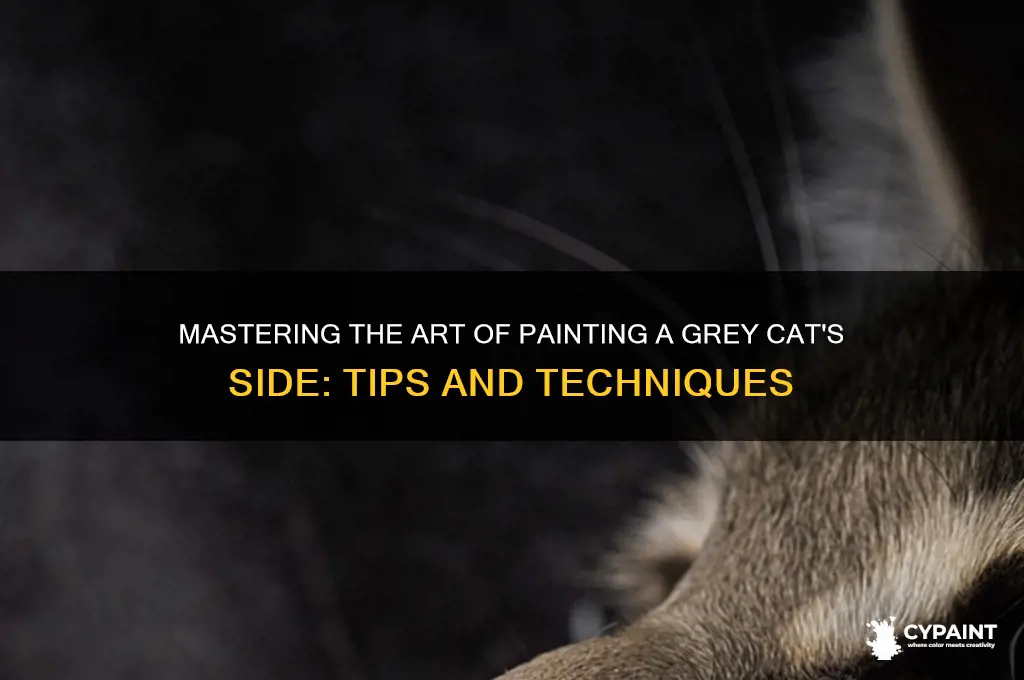how to paint side of a grey cat