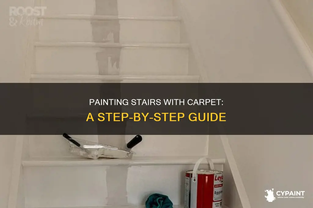 how to paint side of stairs with carpet down