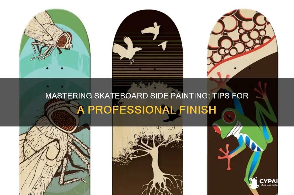 how to paint sides of a skateboard