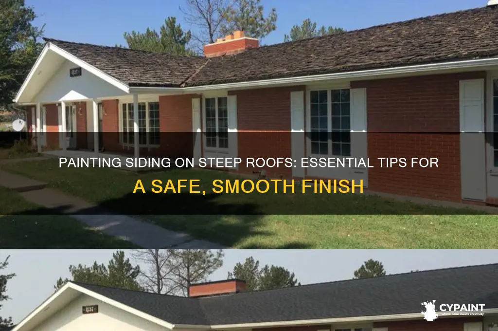 how to paint siding on a steep riof