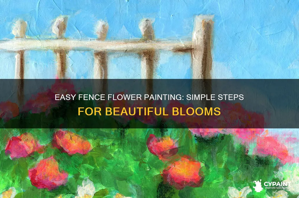 how to paint simple flowers on a fence