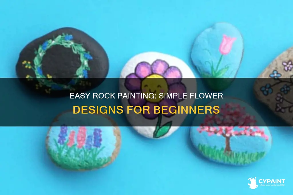 how to paint simple flowers on rocks