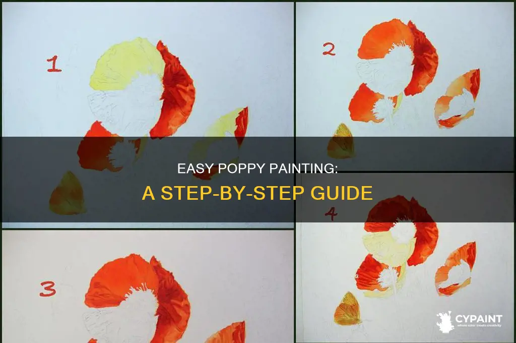 how to paint simple flowers step by step poppies