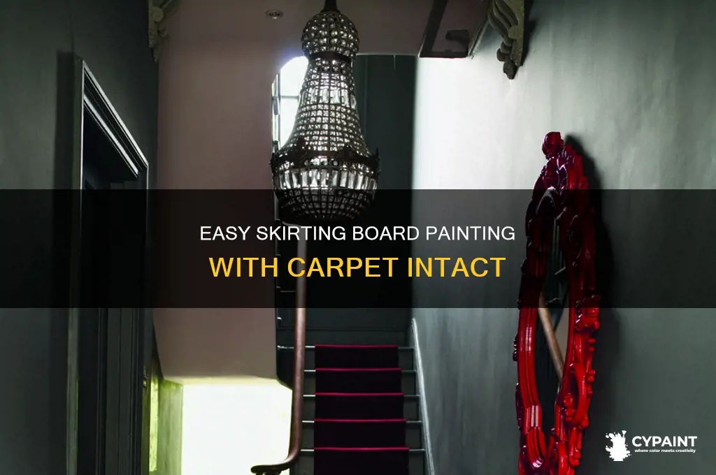 how to paint skirting board with carpet in place
