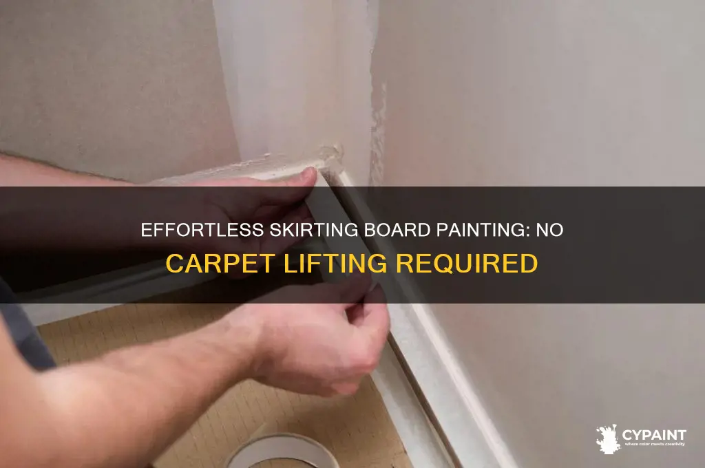 how to paint skirting boards without lifting carpet