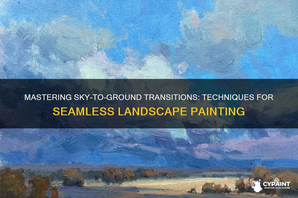how to paint sky connecting to ground