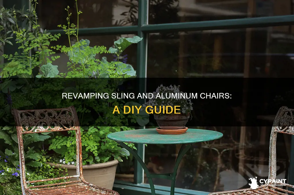 how to paint sling and aluminum chairs diy blog